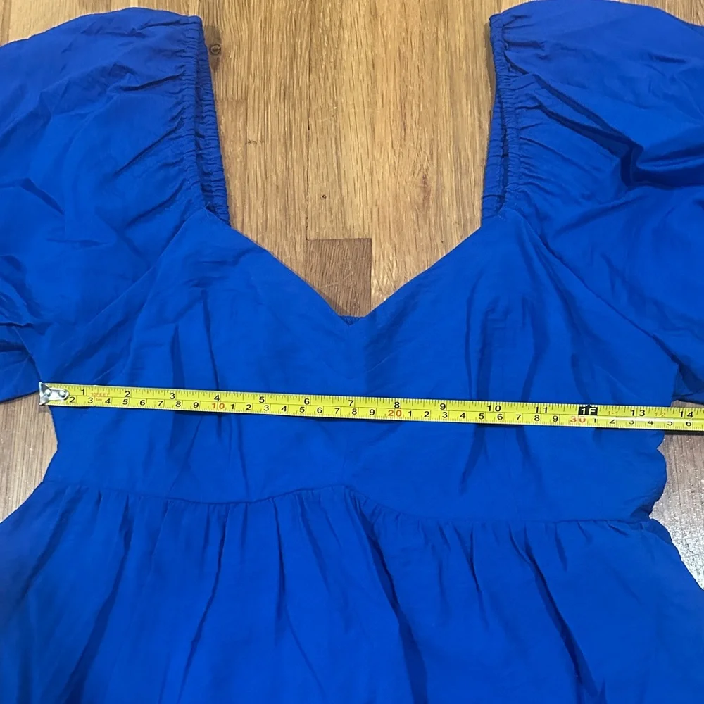 *last chance* Nine West | Women’s Elegant Blue Puff Sleeve Top - Picture 6 of 13